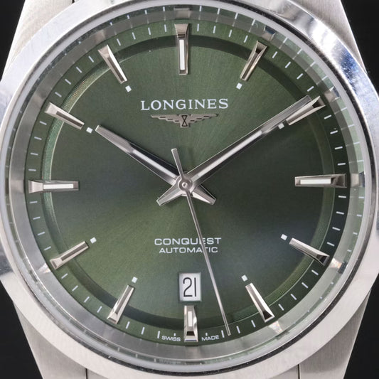Longines Conquest 41mm Automatic Watch L3.830.4 - Green Dial-Date