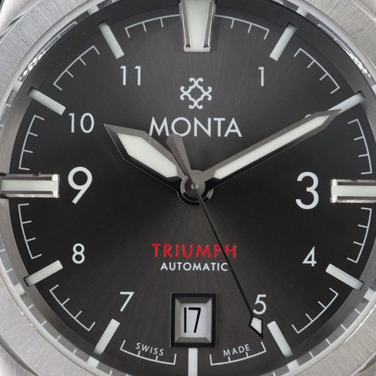 Monta Triumph Grey Dial 39mm Steel Automatic Watch