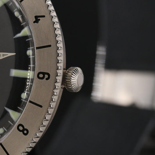 Forstner A-12 Black 39mm Steel Quartz Watch