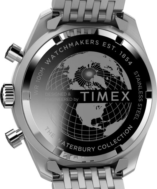 Timex Waterbury Quartz Chronograph 41mm Stainless Steel Bracelet Watch TW2V42400VQ