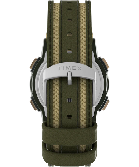 Timex Expedition CAT5 40mm Leather and Fabric Strap Watch 41 mm Green/Green