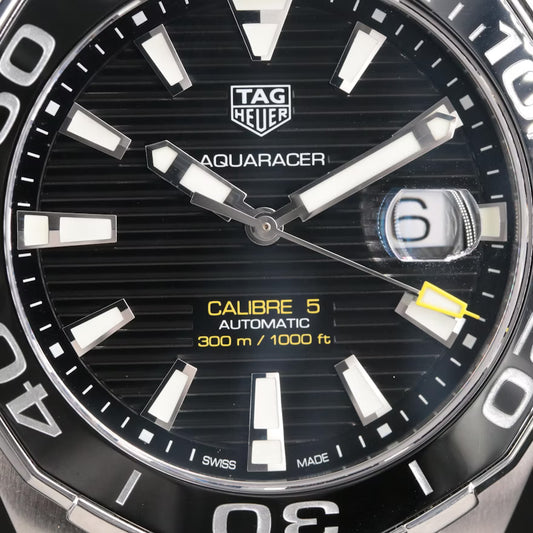 TAG Heuer Aquaracer WAY201A.BA0927 Watch Calibre 5 300M 43mm Steel/Ceramic Bezel