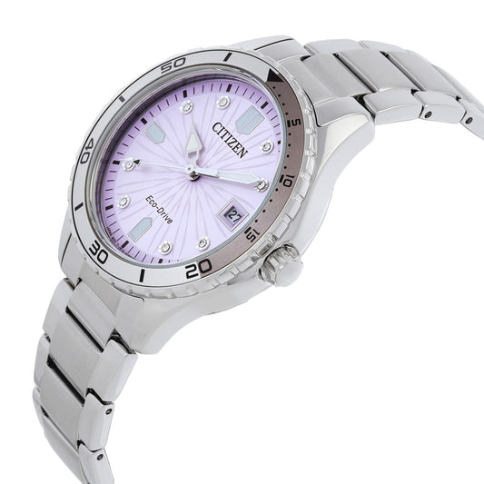 Citizen Marine Lady Eco-Drive Light Pink Dial Ladies Watch FE6170-88X