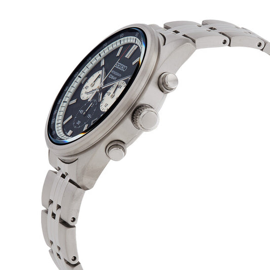 Seiko Chronograph Quartz Black Dial Men's Watch