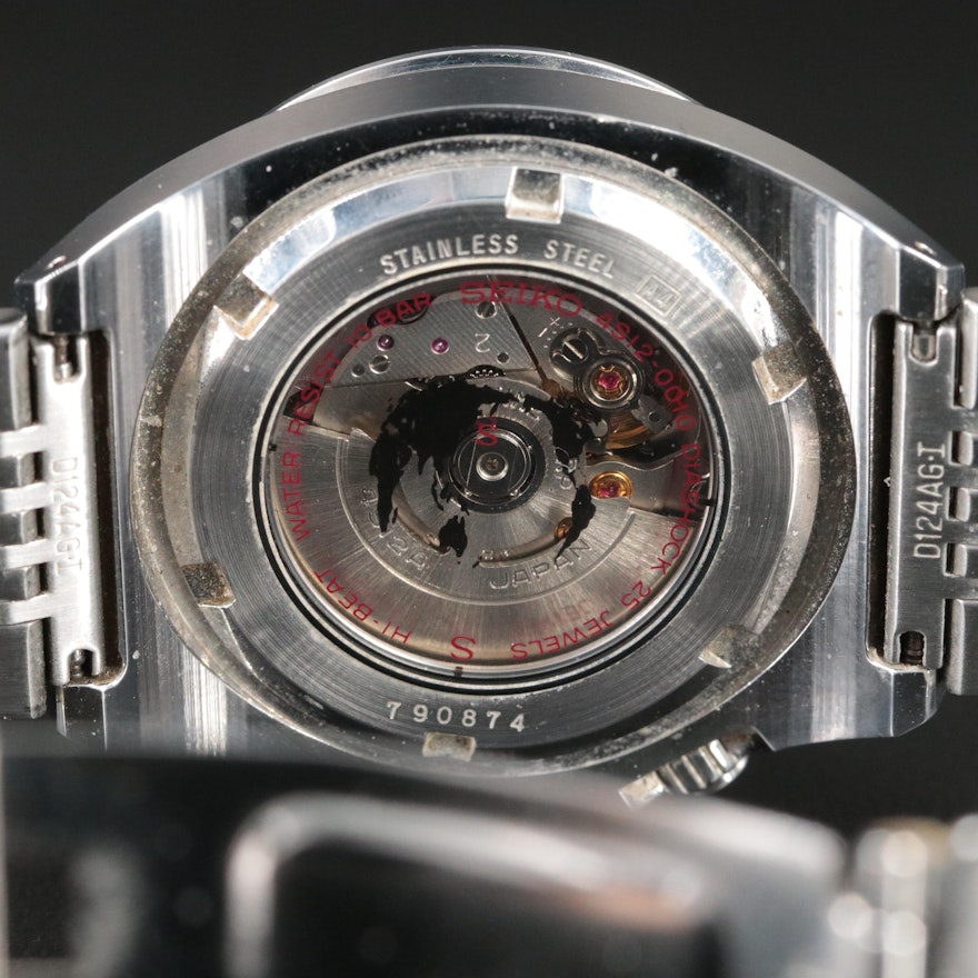 Seiko Mecha Sus Stainless Steel GMT Date Watch (Factory Serviced 09/2025)