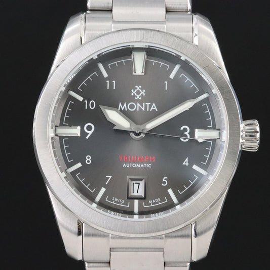 Monta Triumph Grey Dial 39mm Steel Automatic Watch