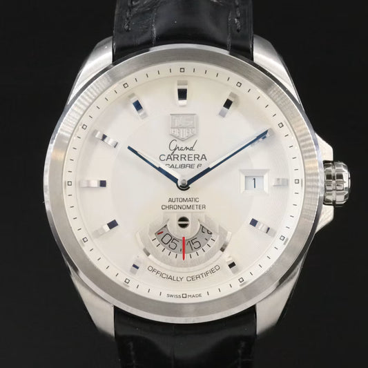 TAG Heuer Grand Carrera Calibre 6 40mm White Steel Automatic Watch #WAV511B
