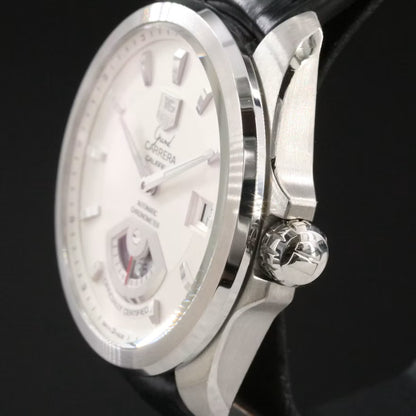 TAG Heuer Grand Carrera Calibre 6 40mm White Steel Automatic Watch #WAV511B