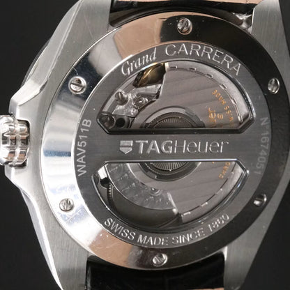 TAG Heuer Grand Carrera Calibre 6 40mm White Steel Automatic Watch #WAV511B