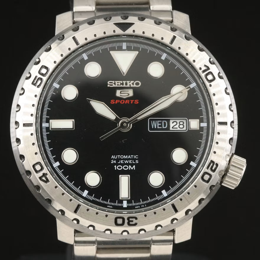 Seiko 5 Sports "Bottle Cap" Automatic Watch SRPC61K1 w Box & Papers