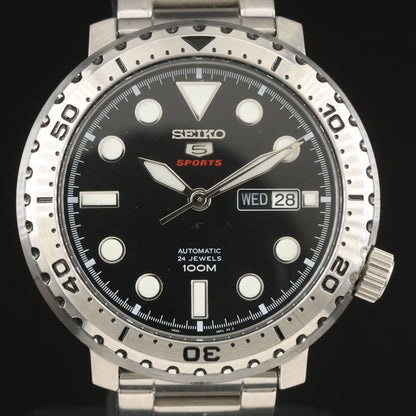 Seiko 5 Sports "Bottle Cap" Automatic Watch SRPC61K1 w Box & Papers