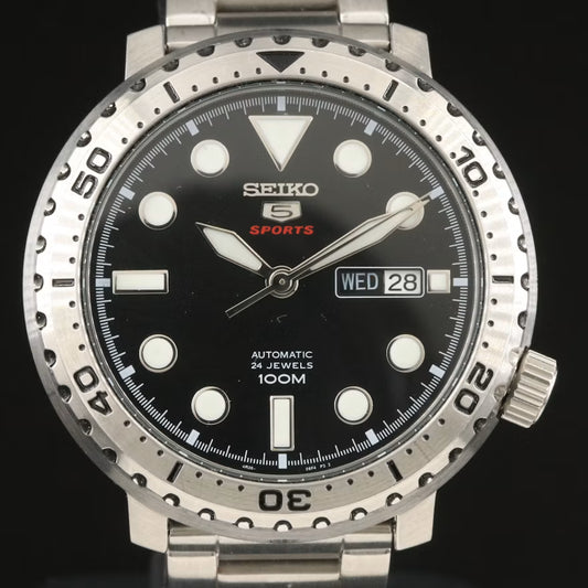 Seiko 5 Sports "Bottle Cap" Automatic Watch SRPC61K1 w Box & Papers