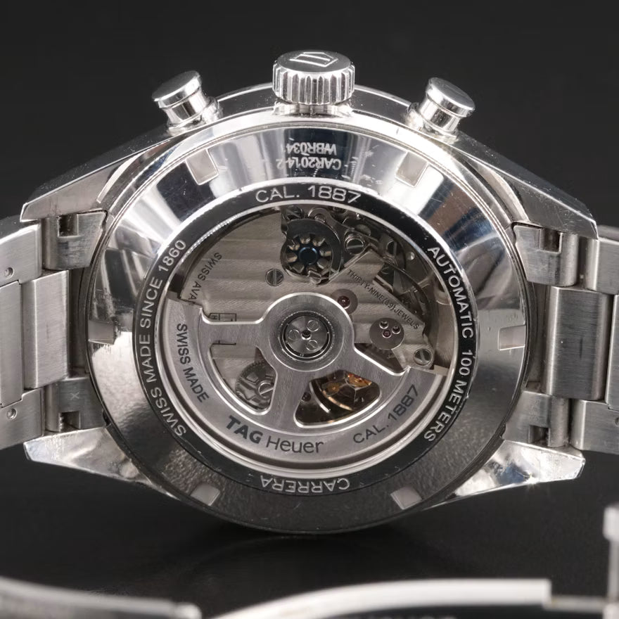 TAG Heuer Carrera Chronograph 43mm St. Steel Automatic Date Watch CAR2014-2 w Box/Papers 2016
