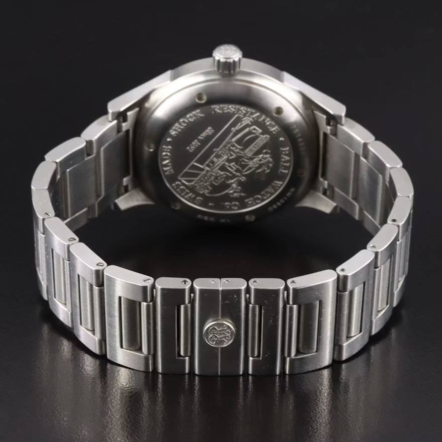 Ball Fireman Date Black Steel 40mm Automatic Watch NM1088C w/ Box
