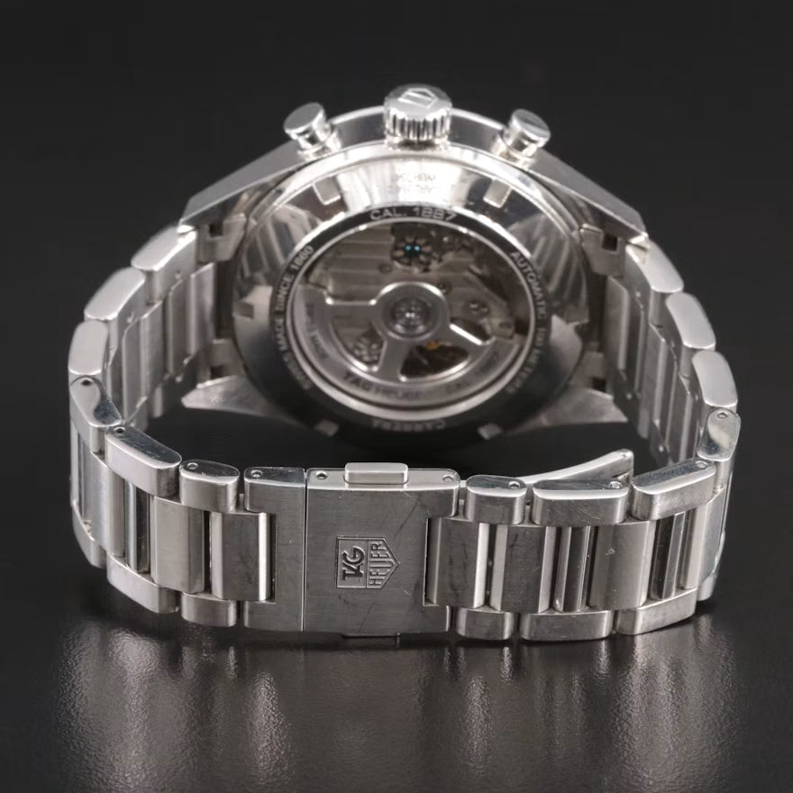 TAG Heuer Carrera Chronograph 43mm St. Steel Automatic Date Watch CAR2014-2 w Box/Papers 2016
