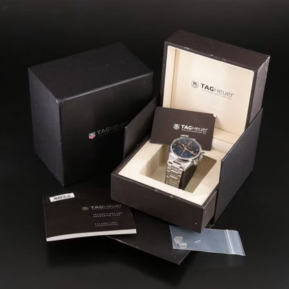 TAG Heuer Carrera Chronograph 43mm St. Steel Automatic Date Watch CAR2014-2 w Box/Papers 2016