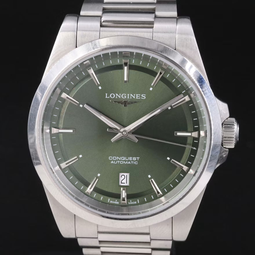 Longines Conquest 41mm Automatic Watch L3.830.4 - Green Dial-Date