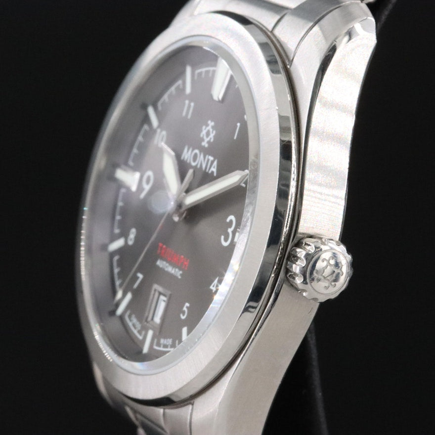 Monta Triumph Grey Dial 39mm Steel Automatic Watch