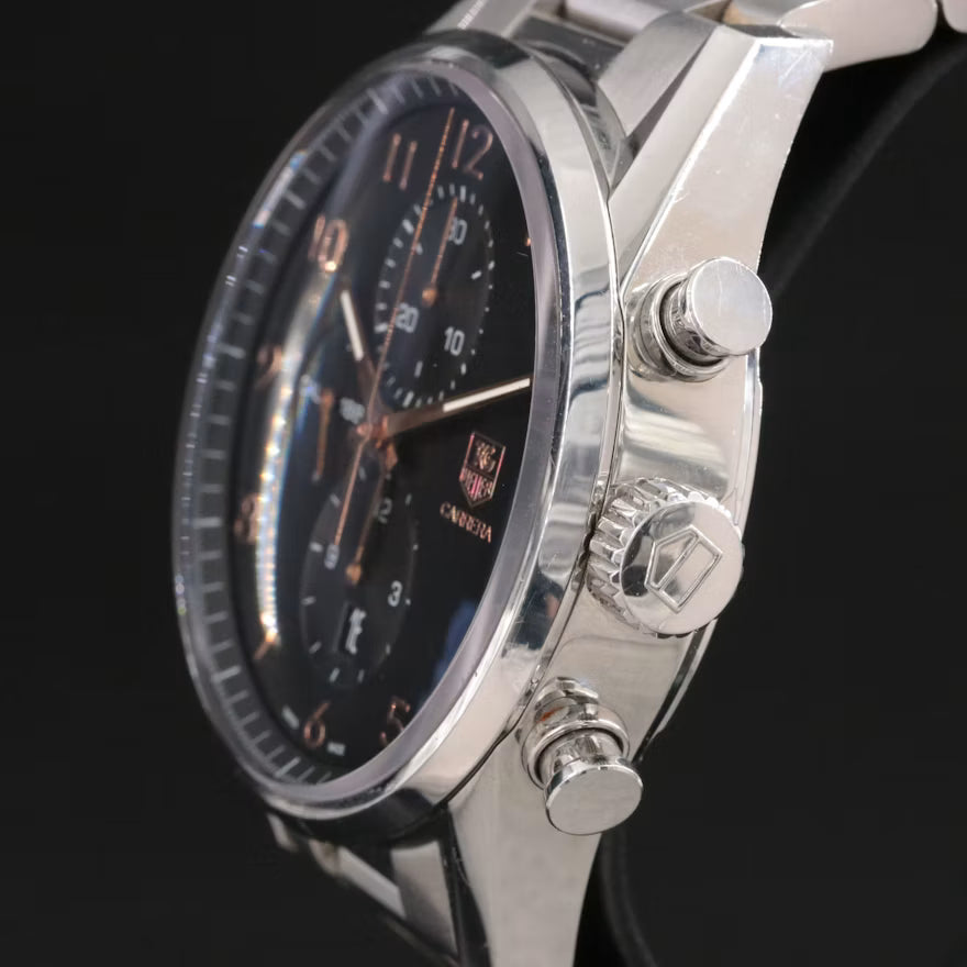 TAG Heuer Carrera Chronograph 43mm St. Steel Automatic Date Watch CAR2014-2 w Box/Papers 2016