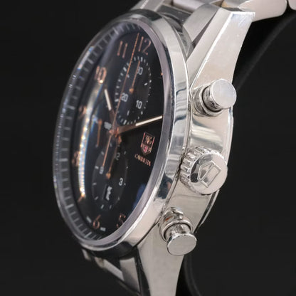 TAG Heuer Carrera Chronograph 43mm St. Steel Automatic Date Watch CAR2014-2 w Box/Papers 2016