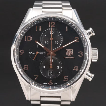 TAG Heuer Carrera Chronograph 43mm St. Steel Automatic Date Watch CAR2014-2 w Box/Papers 2016