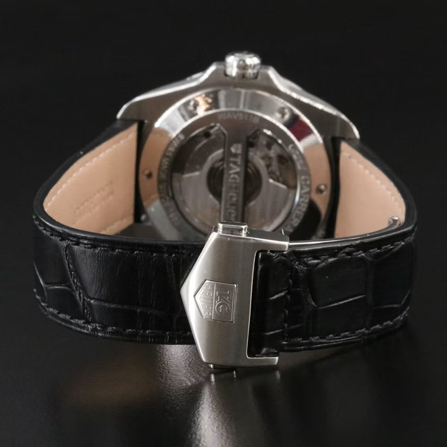 TAG Heuer Grand Carrera Calibre 6 40mm White Steel Automatic Watch #WAV511B