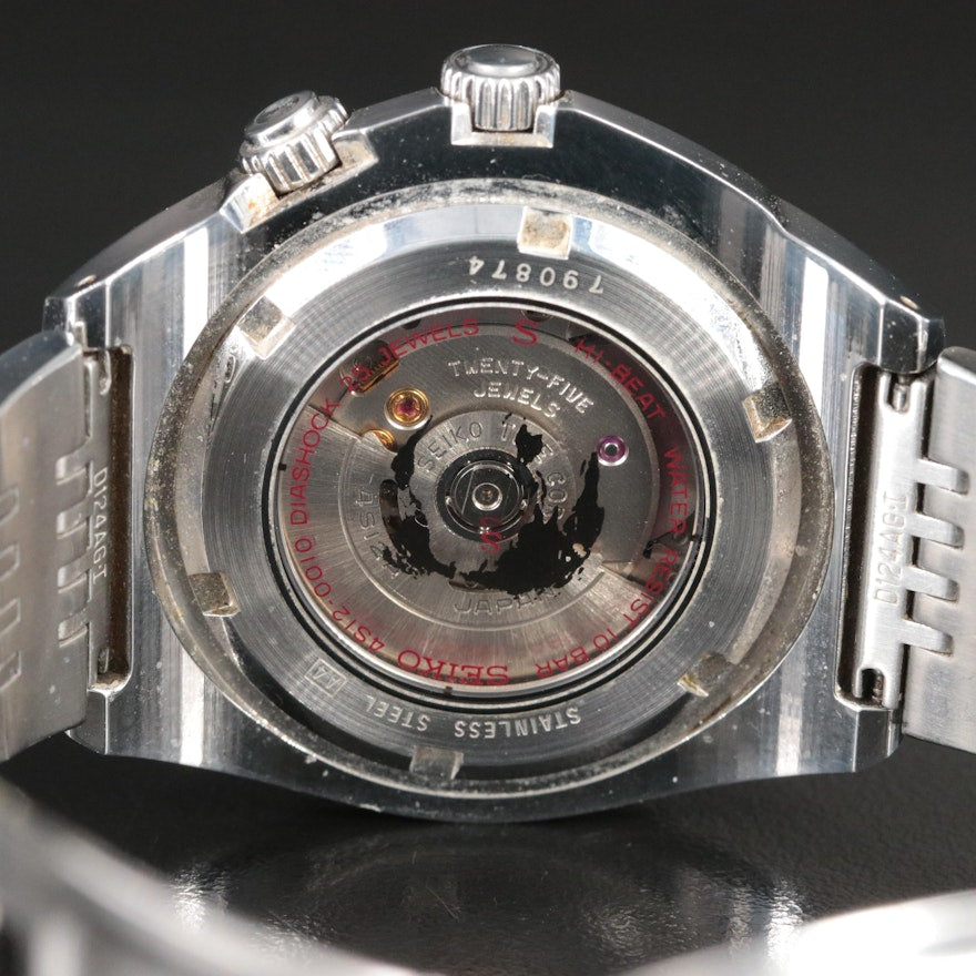 Seiko Mecha Sus Stainless Steel GMT Date Watch (Factory Serviced 09/2025)