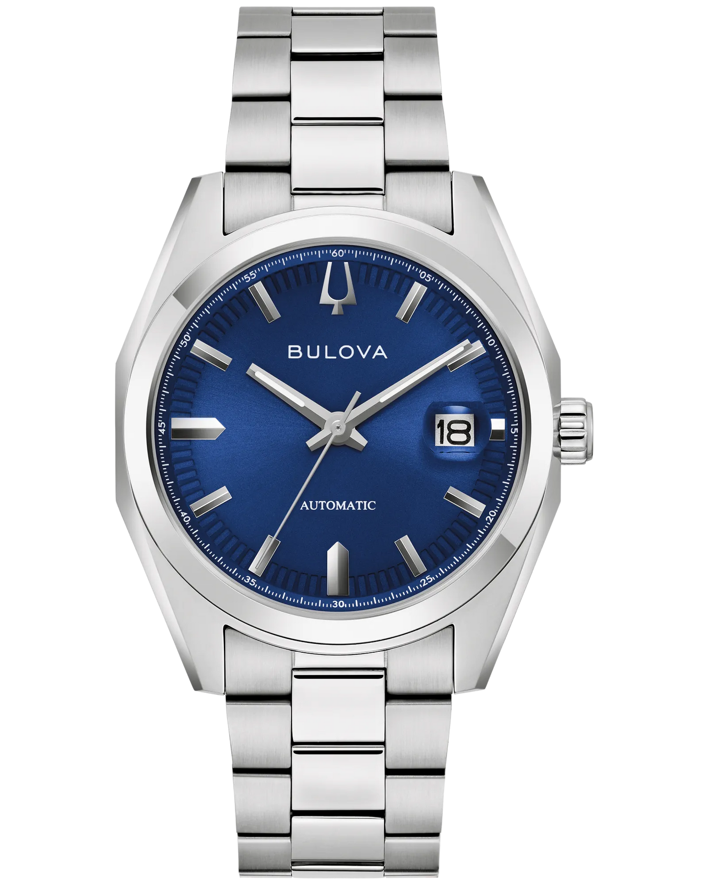 Bulova Men's Surveyor 38mm Blue Dial Sunburst Automatic 96B436
