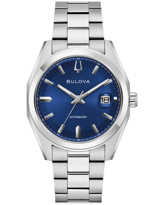 Bulova Men's Surveyor 38mm Blue Dial Sunburst Automatic 96B436