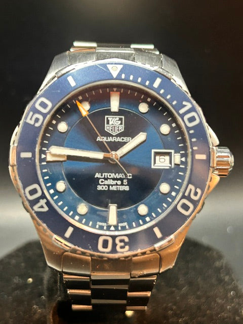 TAG Heuer Aquaracer Calibre 5 w/Box WAN2111 41mm Automatic - Full Bracelet-Blue Sunburst