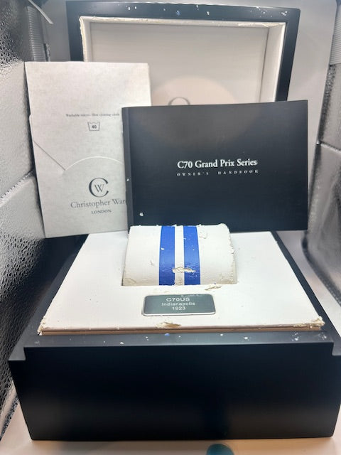 Christopher Ward C70 US GP Cunningham Stripe w Box/Papers