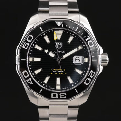 TAG Heuer Aquaracer WAY201A.BA0927 Watch Calibre 5 300M 43mm Steel/Ceramic Bezel