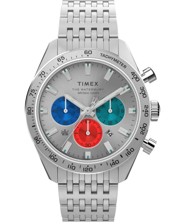 Timex Waterbury Quartz Chronograph 41mm Stainless Steel Bracelet Watch TW2V42400VQ
