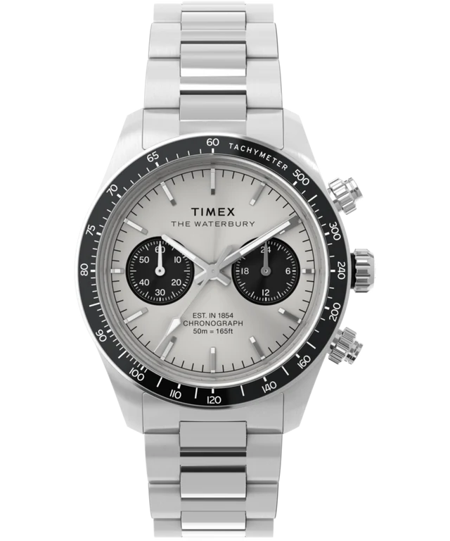 Waterbury Heritage Chronograph 39mm Stainless Steel Bracelet Watch TW2Y19200VQ Meca-Quartz