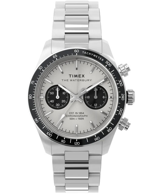 Waterbury Heritage Chronograph 39mm Stainless Steel Bracelet Watch TW2Y19200VQ Meca-Quartz