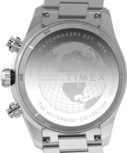 Waterbury Heritage Chronograph 39mm Stainless Steel Bracelet Watch TW2Y19200VQ Meca-Quartz