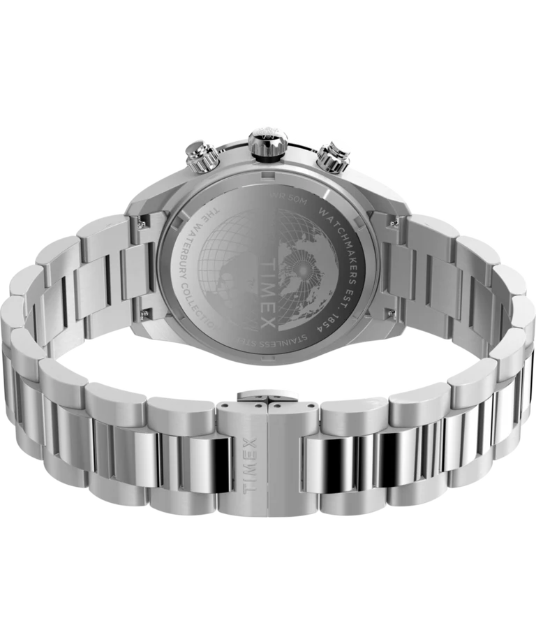 Waterbury Heritage Chronograph 39mm Stainless Steel Bracelet Watch TW2Y19200VQ Meca-Quartz
