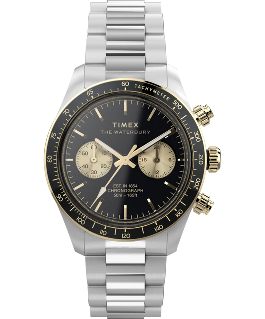 Waterbury Heritage Chronograph 39mm Stainless Steel Bracelet Watch TW2Y24000 Meca-Quartz