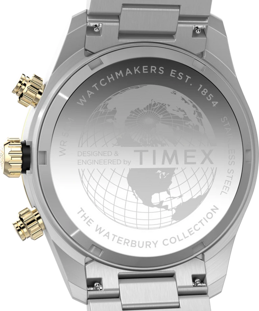 Waterbury Heritage Chronograph 39mm Stainless Steel Bracelet Watch TW2Y24000 Meca-Quartz