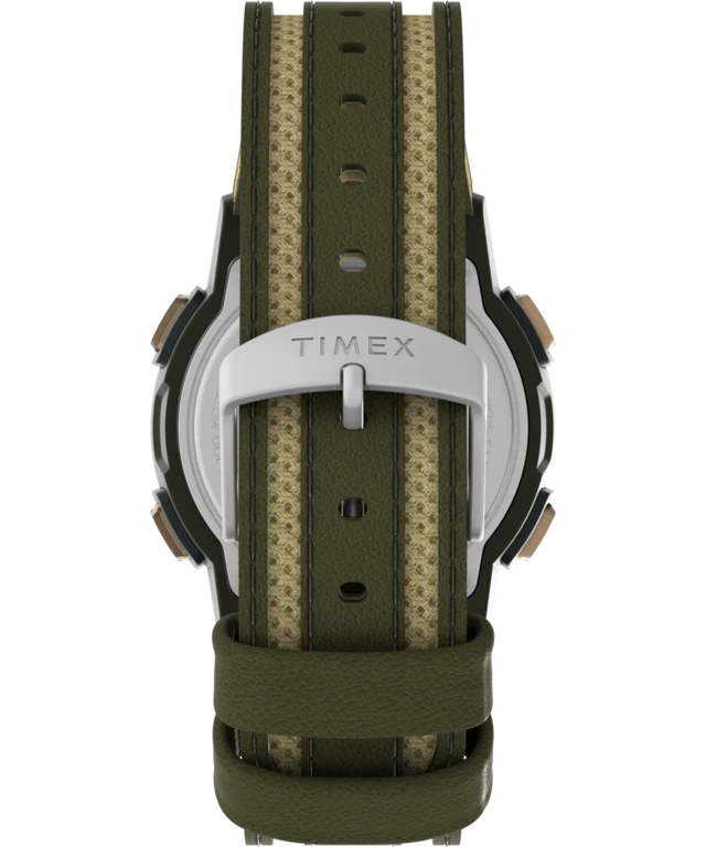 Timex Expedition CAT5 40mm Leather and Fabric Strap Watch 41 mm Green/Green