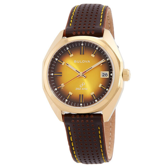 Bulova Jet Star Quartz Gold Dial Men's Watch