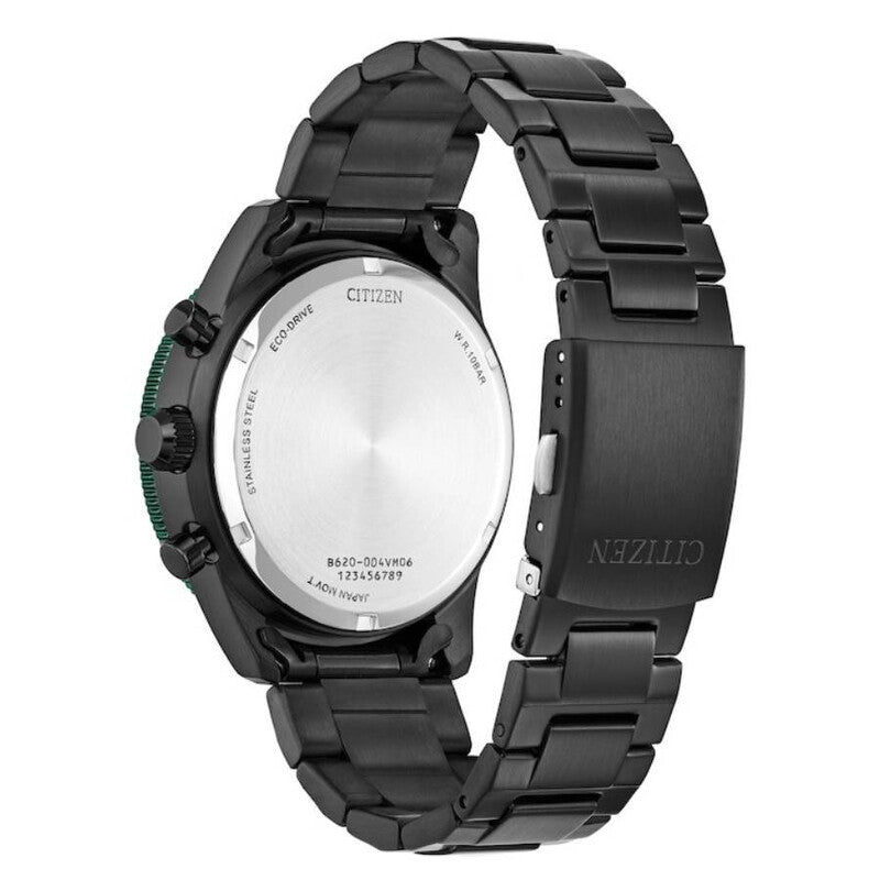 Citizen Eco-Drive Weekender Sport Chronograph Black Dial Men's Watch 42mm CA4555-81E