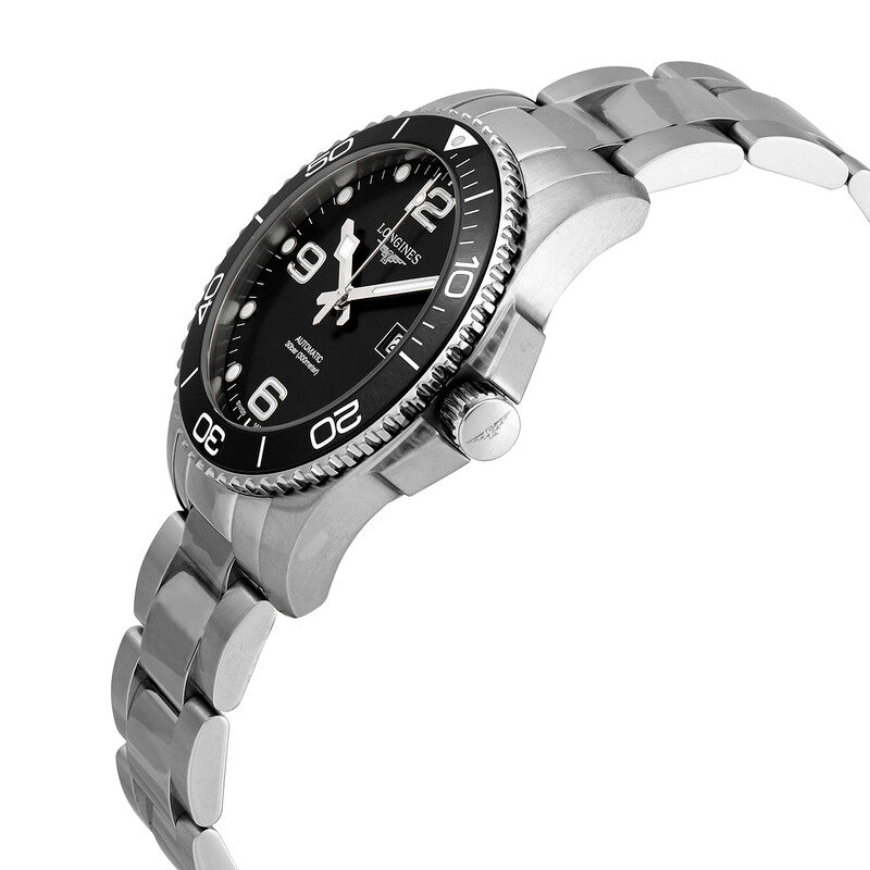 Longines HydroConquest 41mm Automatic Black Dial Men's Watch L37814566 - Black Dial Ceramic Insert