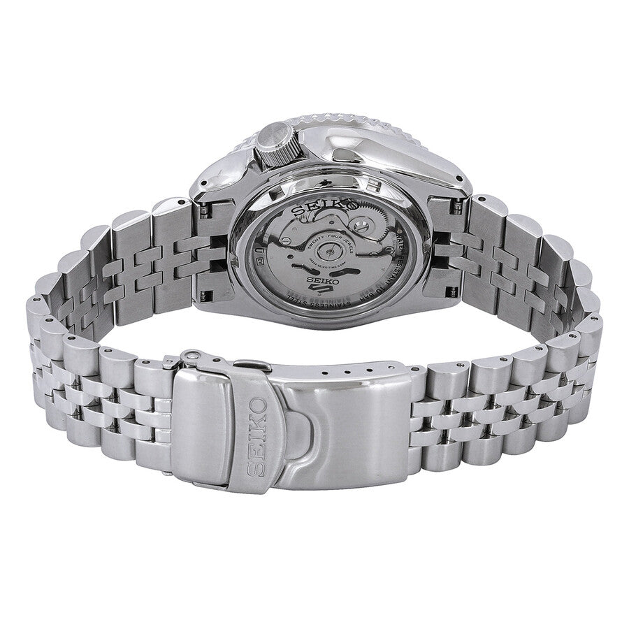 Seiko 5 Sports GMT Automatic Orange Dial Men's Watch 42.5mm (Original SS Bracelet + 2nd Orange/Black Strap)