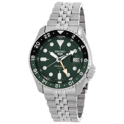 Seiko 5 Sports SKX GMT Automatic Green Dial Sprite Bezel Men's Watch