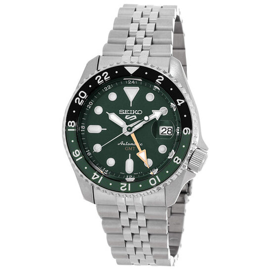 Seiko 5 Sports SKX GMT Automatic Green Dial Sprite Bezel Men's Watch
