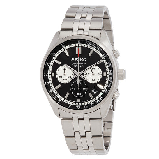 Seiko Chronograph Quartz Black Dial Men's Watch