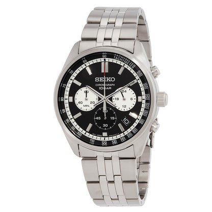 Seiko Chronograph Quartz Black Dial Men's Watch