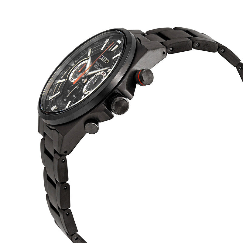 Seiko Essentials Chronograph Quartz Black Dial Men's Watch 41mm SSB399P1