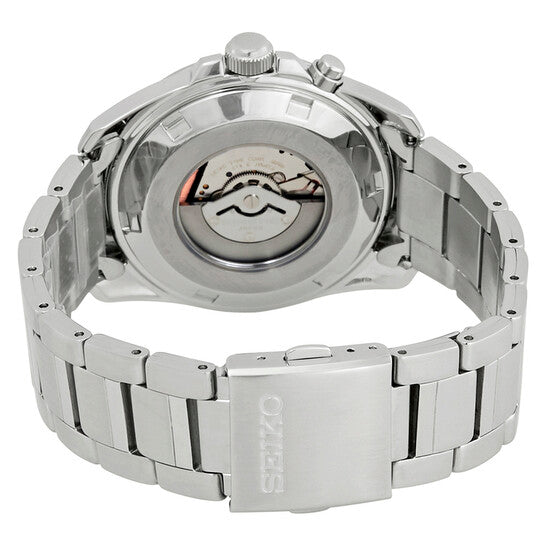 Seiko Kinetic Black Dial Stainless Steel Men's Watch